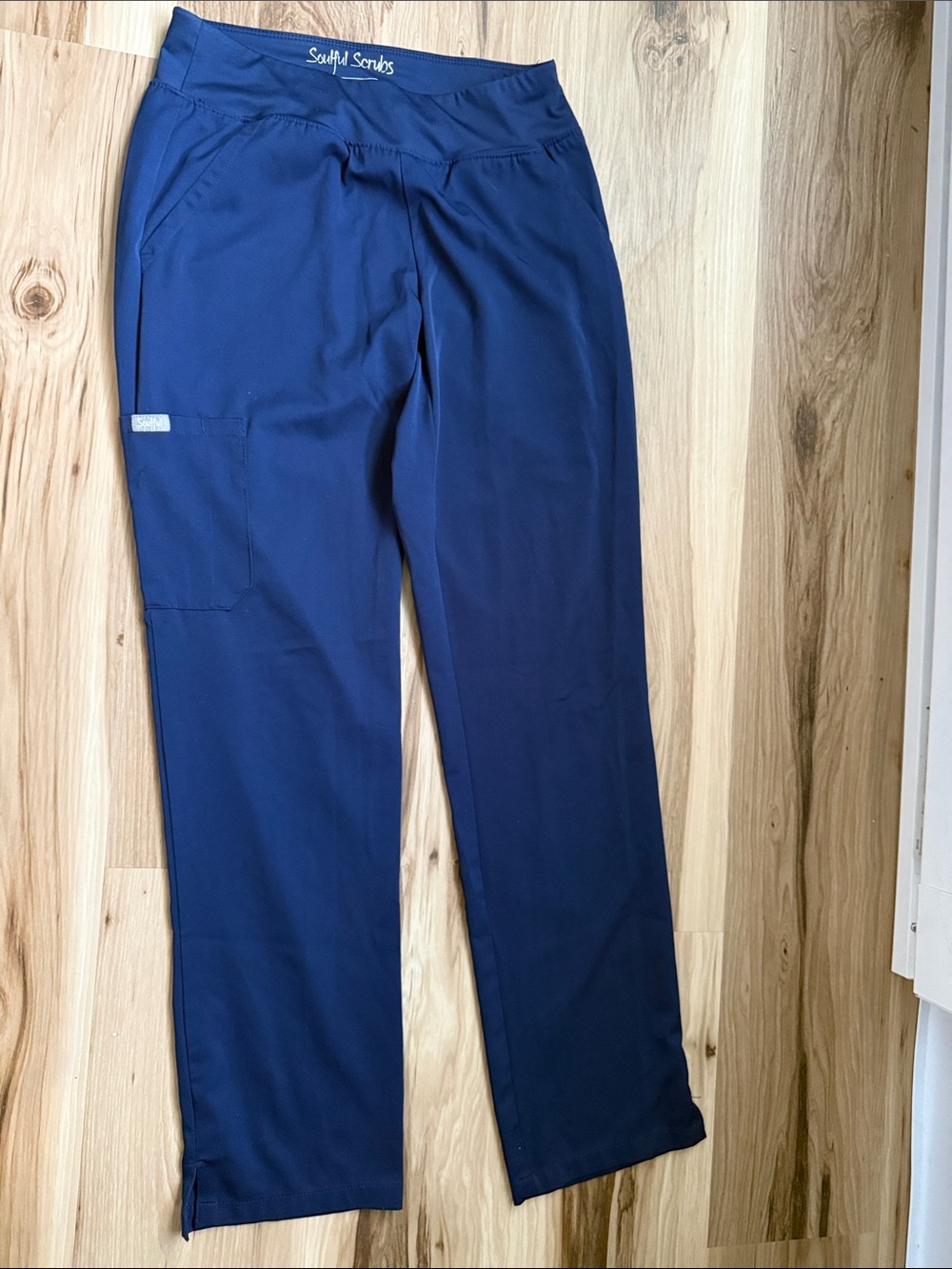 Women’s Soulful Navy Straight-Leg Scrub Pants